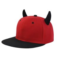 red snapback cap